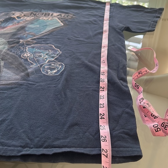 Jurassic World Blue Graphic T-Shirt Isla Nublar Lagoon Universal Studios XL GUC - Picture 15 of 17